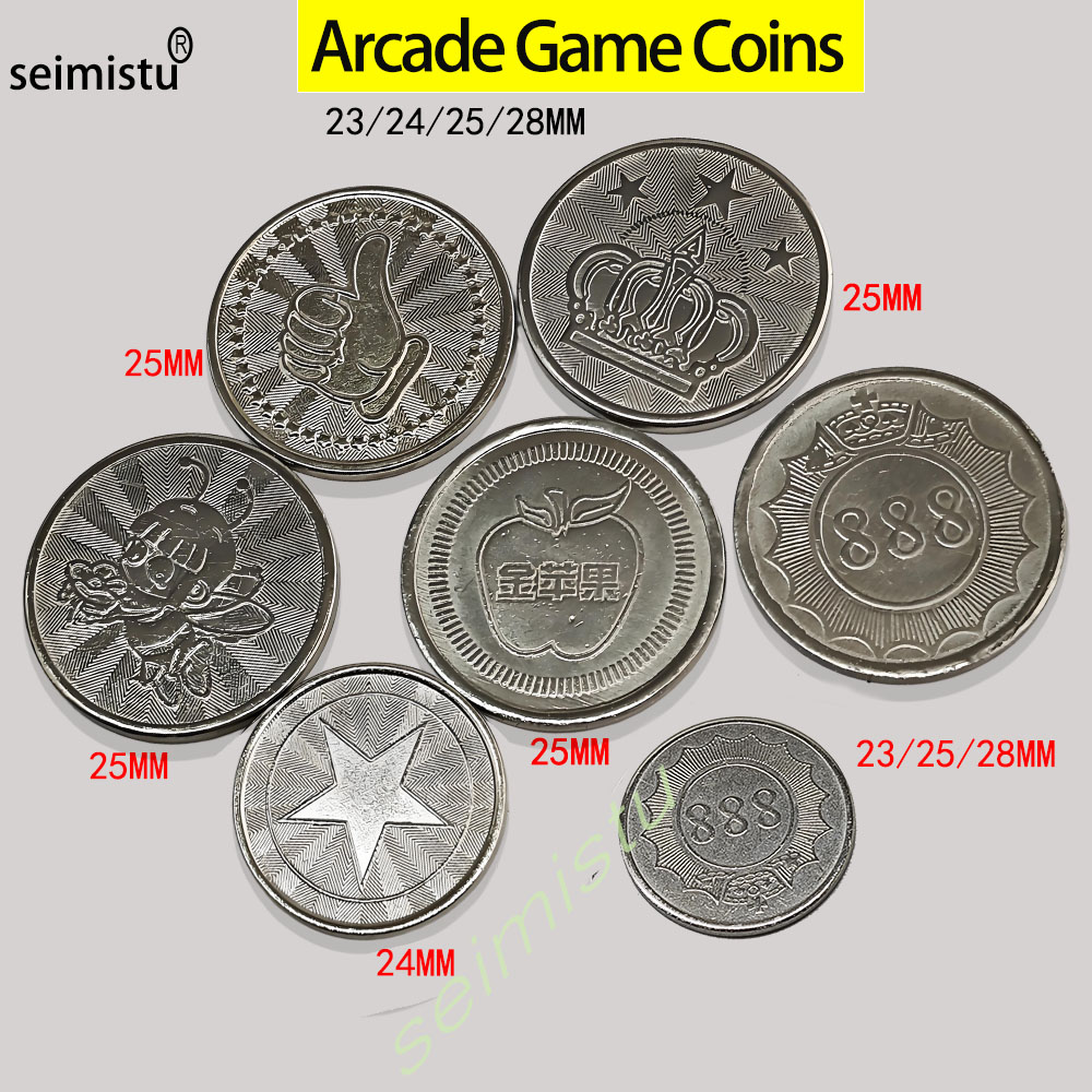 Arcade Games And Vending - 100pcs Stainless Steel 23/24/25mm Tokens Crown