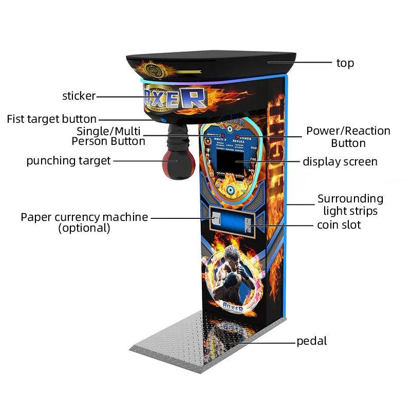 Custom Coin Operated Boxing Pu - Boxing Machine Arcade ulasan dan harga